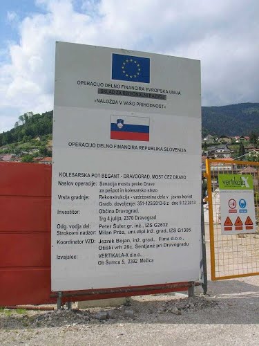 Dravograd 16-05-2015.g., jedini put "Dravogradski Most" u dubokom sječanju iz 1945.g (europska obnova za biciklističku stazu)