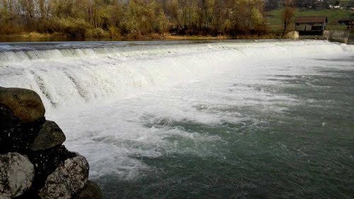 Male Braslovče 2014-11-22.g., reka Savinja in slap