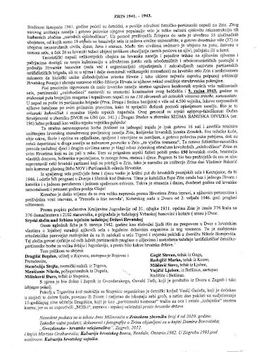2012-09-09.g., hodočašće u Zrinu, mjesto četniško-komunističkog genocida 1943.g. nad Hrvatima. Povijesni zapisi !