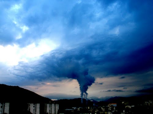 Šoštanj 2011-07-15., TEŠ - Termo elektrarna Šostanj pred nočjo