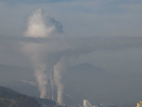 Šoštanj 2011-02-03., ko se poslavlja dan in prihaja noč