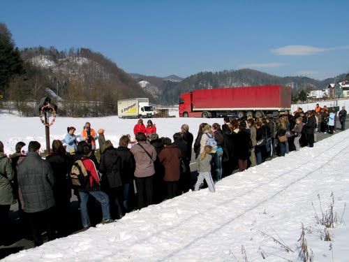 Macelj 13-03-2010.g.: KORIZMENI KRIŽNI PUT "STOPAMA POBIJENIH" ĐURMANEC - ILOVAC - MACELJ