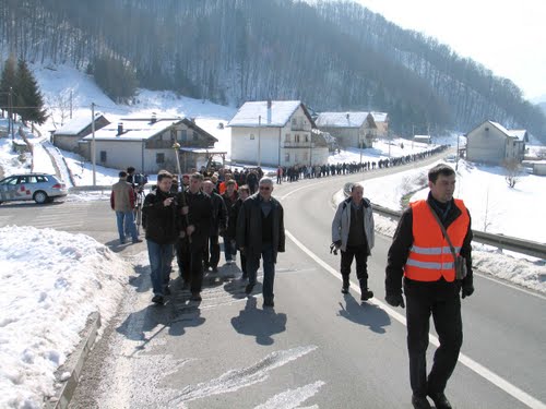 Macelj 13-03-2010.g.: KORIZMENI KRIŽNI PUT "STOPAMA POBIJENIH" ĐURMANEC - ILOVAC - MACELJ