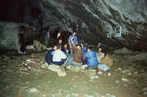 Karlovac -Tounj 1990.g.: takmičenje jamarske orijentacije - dvojac Leopold i Dragutin