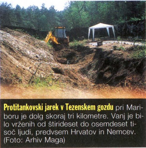 Bohova pomladi 1999.leta. Na meter dolžine ekshumirano 17 žrtev.