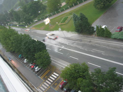 Velenje - Šaleška cesta ob nevihti 2004.