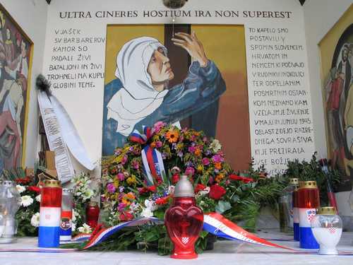 Huda jama, udruga "Macelj 1945" (2009-03-20): pomolili se žrtvama u kapeli "Sveta Barbara"