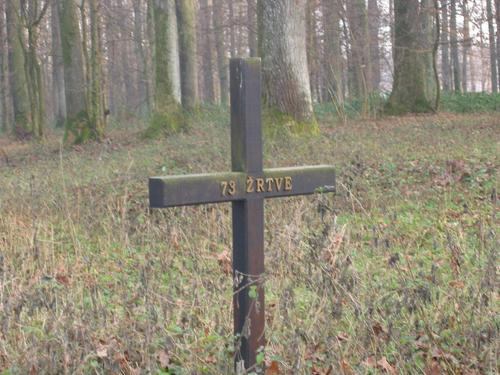DONJI LUG 2005.g.: posjeta Društva za istraživanje ratnih i poratnih žrtava (križ pokraj masovne grobnice komunističkih zločina)