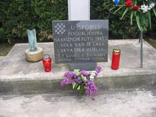 Virje Otok 2005.g.: spomen ploča žrtvama komunističkog terora 1945.g.