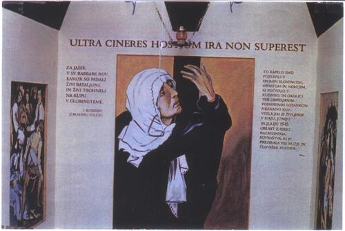 Laško, Huda jama 7.sept.1997.leta: spominska kapelica pred rovom sv.Barbare
