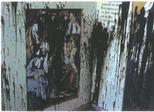 Laško, Huda jama 7.sept.1997.leta: spominska kapelica pred rovom sv.Barbare -  nekaj dni kasneje