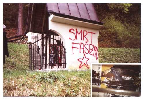 Laško, Huda jama 7.sept.1997.leta: spominska kapelica pred rovom sv.Barbare -  in nato PODPIS