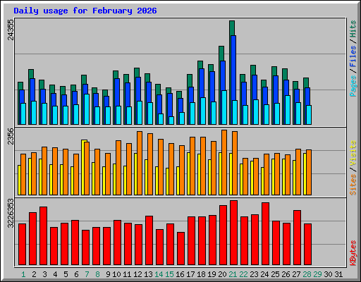 Daily usage for February 2026