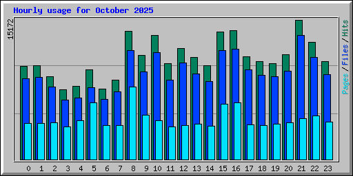 Hourly usage for October 2025
