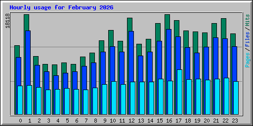 Hourly usage for February 2026