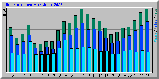 Hourly usage for June 2026