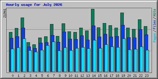 Hourly usage for July 2026